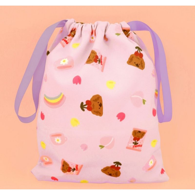 KELLYSANDCO DRAWSTRING POUCH RAINBOW LILAC / POUCH SERUT KELLY'S AND CO / POUCH KELLY'S.CO