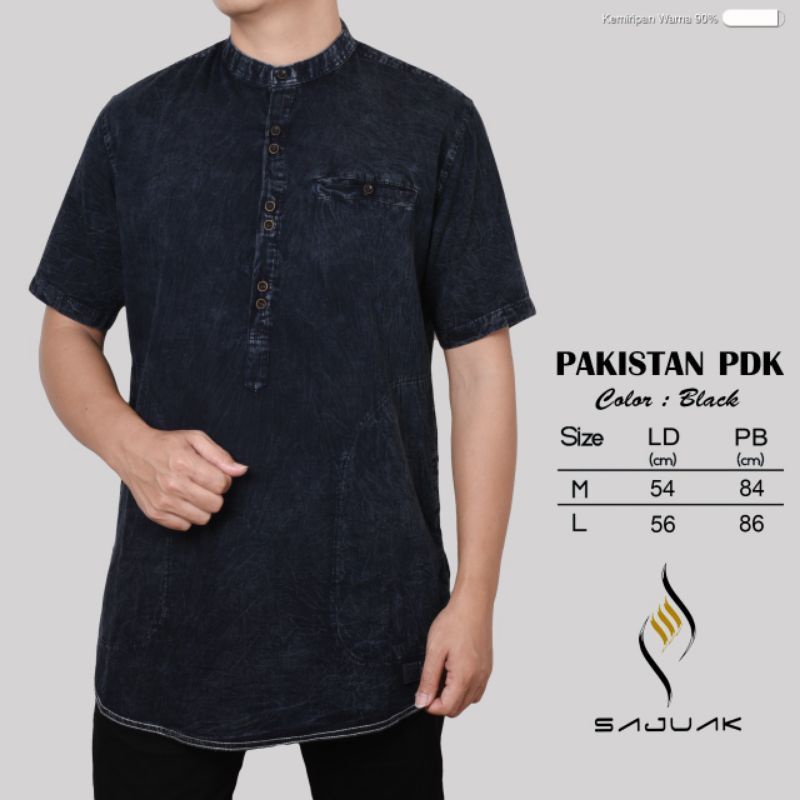 BAJU KURTA KEMEJA KOKO PRIA LENGAN PENDEK COTTON JF DENIM LIMITED ONLY SAJUAK &amp; AGERA VINTAGE