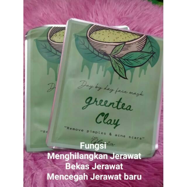 [OPEN RESELLER] masker organik by lea gloria variant greentea clay
