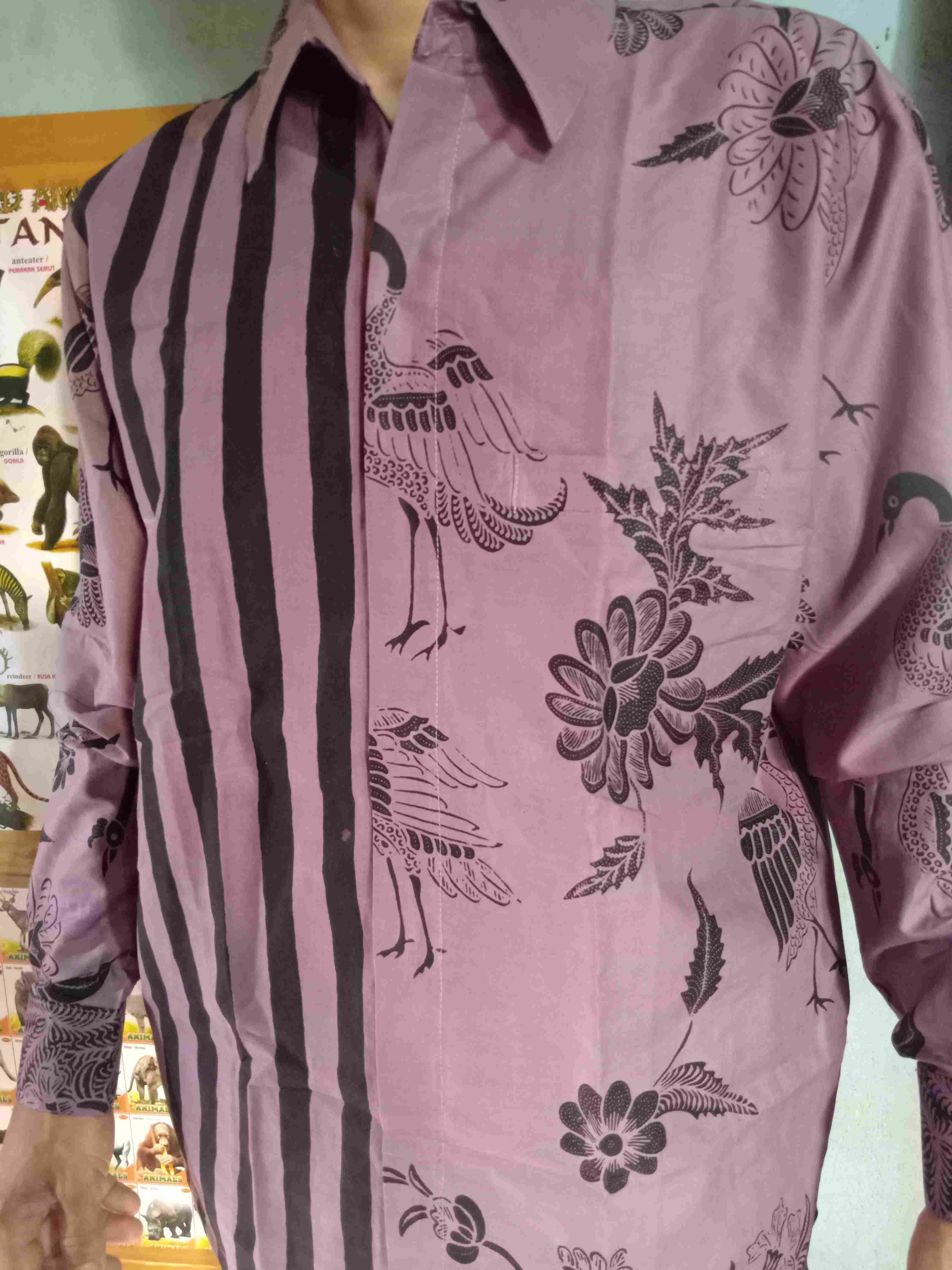 Kemeja Batik Pria Lengan Panjang Eksklusif Batik Slimfit Lapis Furing Batik Casual Original