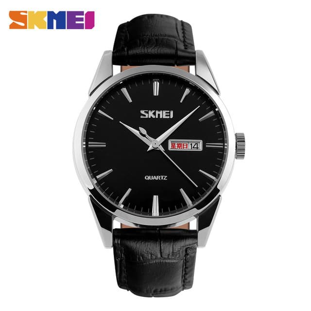 Jam Tangan Pria Clasic SKMEI 9073 Original Anti Air - Hitam Silver