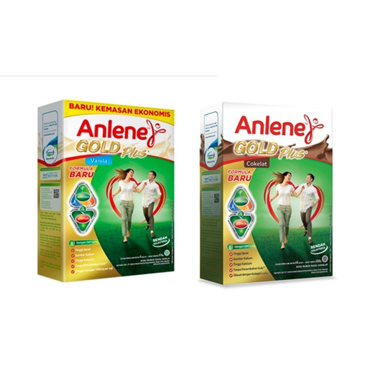 ANLENE GOLD PLUS 175 GRAM SUSU BUBUK LANSIA MENJAGA  TULANG SENDI RASAS COKELAT VANILLA SUSU UNTUK L