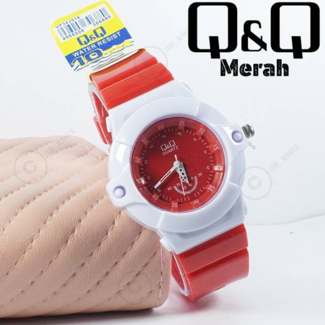 Cod ( Bayar Tujuan ) New Model Jam Tangan Q&amp;Q Wanita Analog Case White / Ready 8 Warna