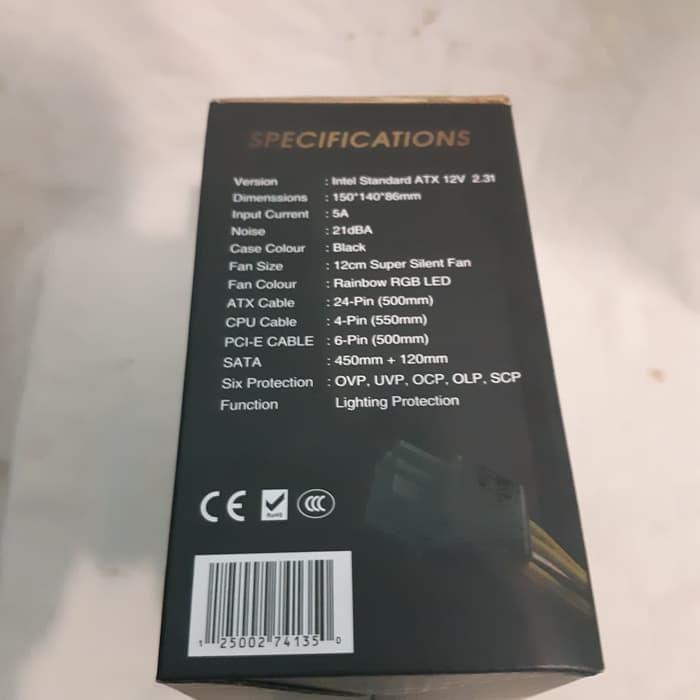 power supply (PSU) 6 pin imperion 550w 550watt 550 watt 6pin