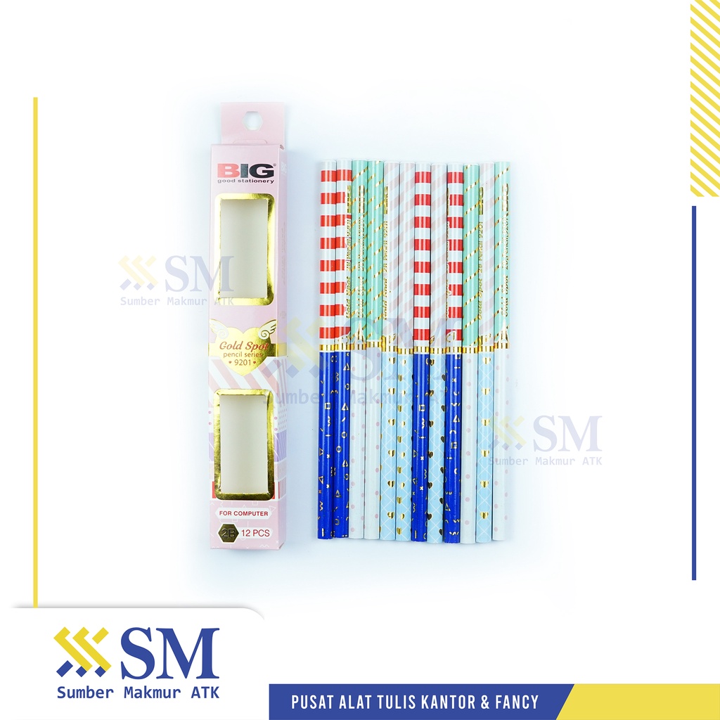 

(LSN) PENSIL 2B BIG 9201 GOLD SPOT ISI 12 PCS