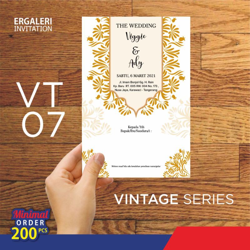 

vintage undangan pernikahan modern 2021 New
