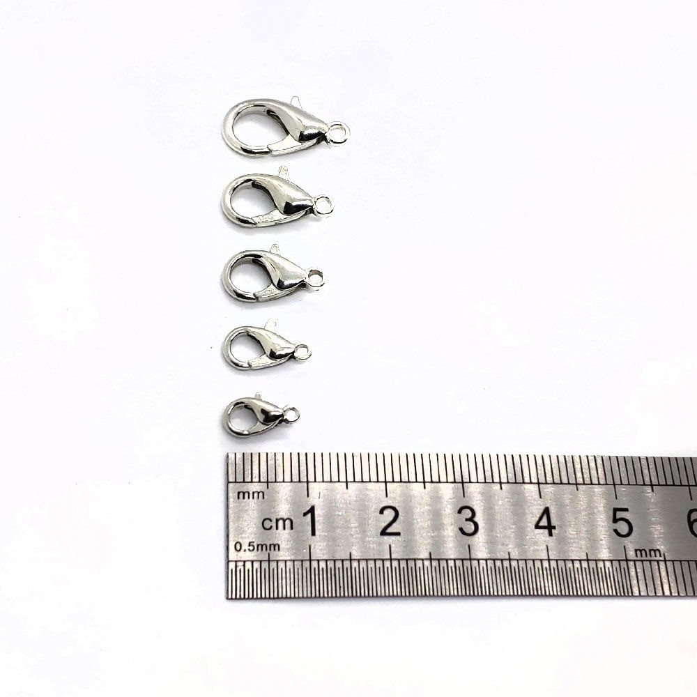 50Pcs / lot Kait Lobster Bahan Alloy Untuk Aksesoris Perhiasan Gelang Kalung Rantai