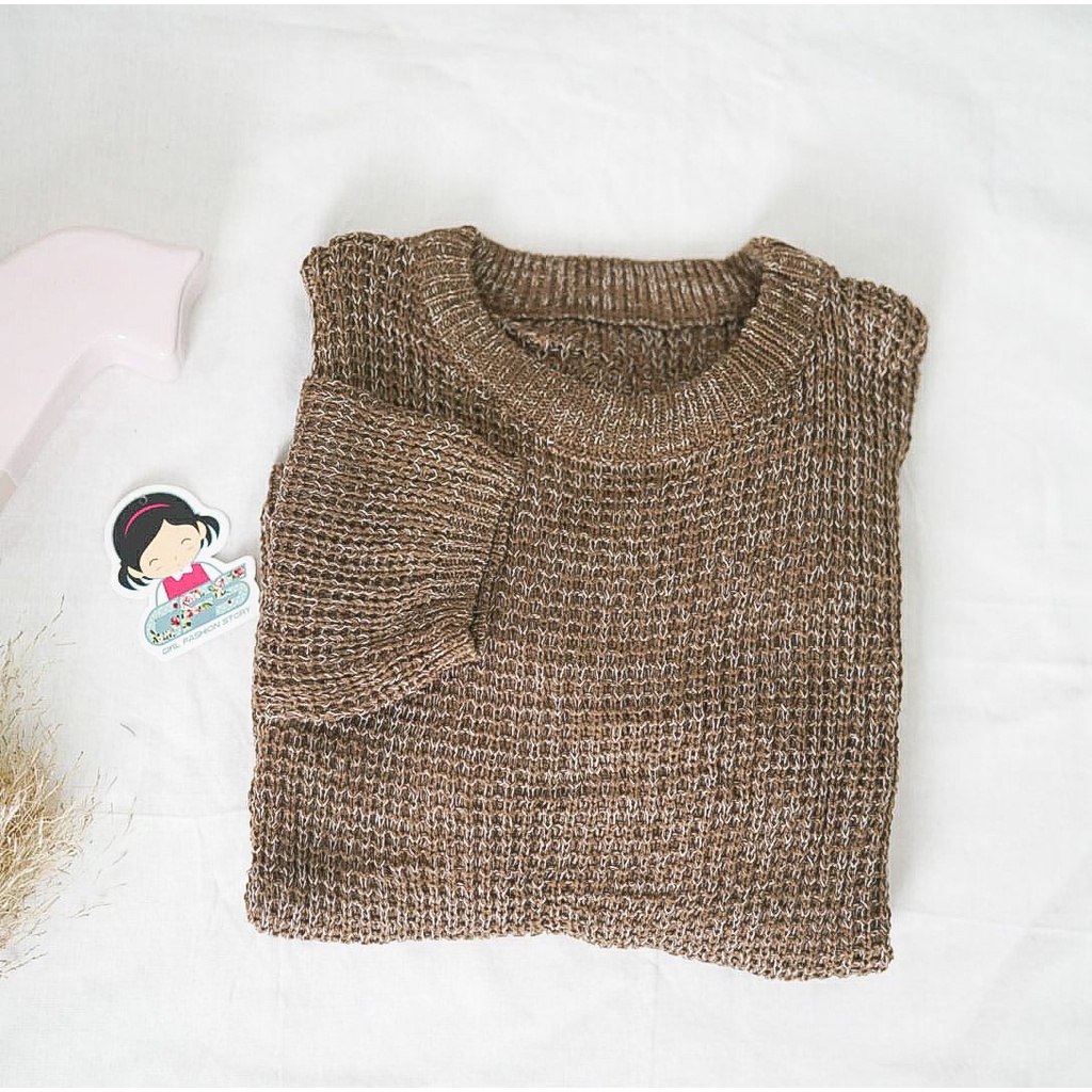 BEFAST - ZFS OOTD Sweater REGIE / RJT LUENA TWISS KNIT SWEATER / Rajut Knit Outer / Pakaian Rajut Sweater Perempuan / Sweater Kekiniaan Remaja Wanita / Sweater Keluaran Terbaru 2022 / Sweater Rajut / Sweater Polos / Termurah