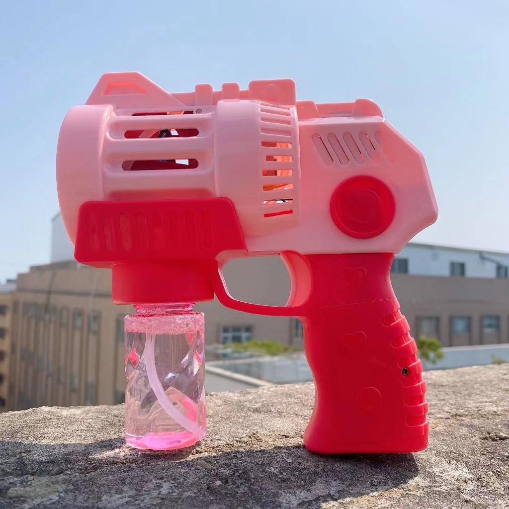 MMTOYS CM-M13 Mainan Anak Bubble Gun Pistol Gun Balon Busa Kuda / Mainan Tembak Semprot Gelembung-POLOS PINK