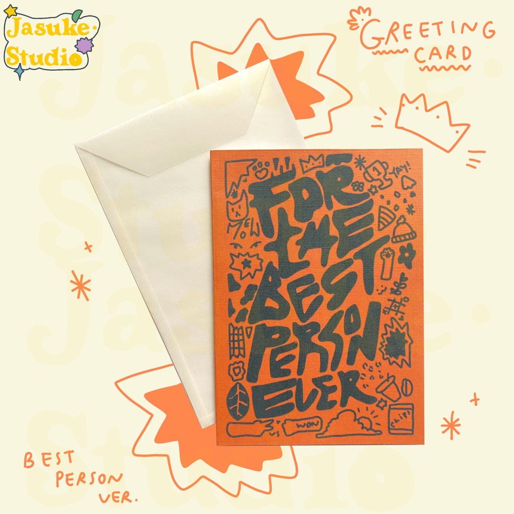 

Greeting Card / Post Card - Best Person Version Kartu Ucapan
