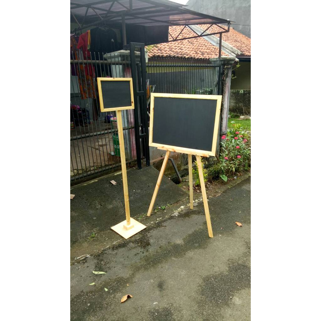 

Papan Tulis Kapur Standing Menu Board 60x90cm papan tulis kayu