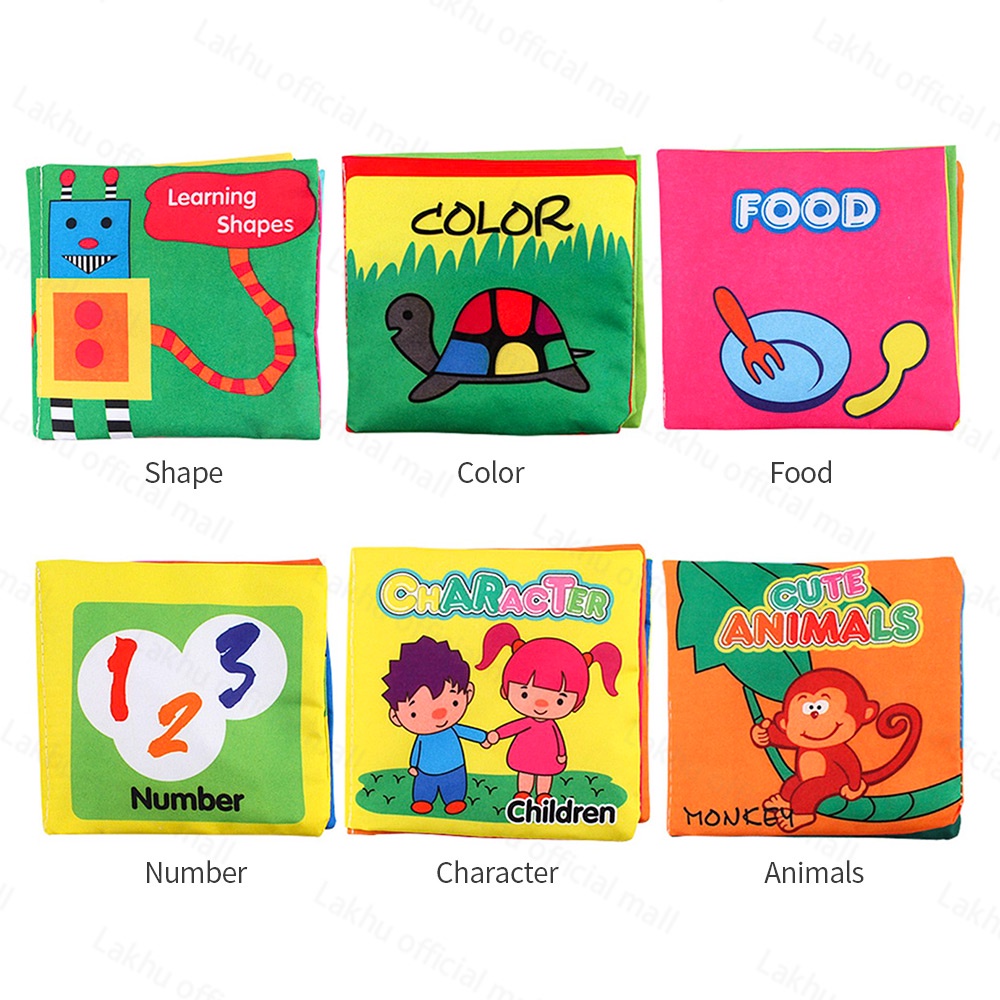 JCHO buku bantal bayi mainan edukasi/cloth book bayi/ soft book edukasi bayi