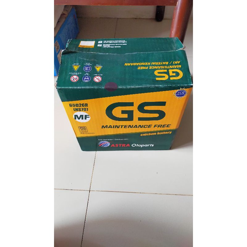Aki kering merk GS NS70