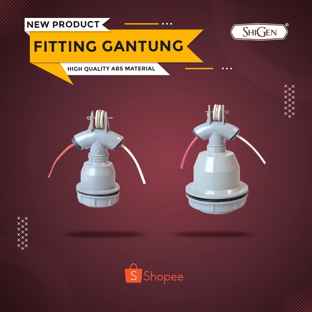 FITTING GANTUNG LAMPU MERCURY tahan panas WD E27, WD E40 Jln/Gudang OUTDOOR SHIGEN