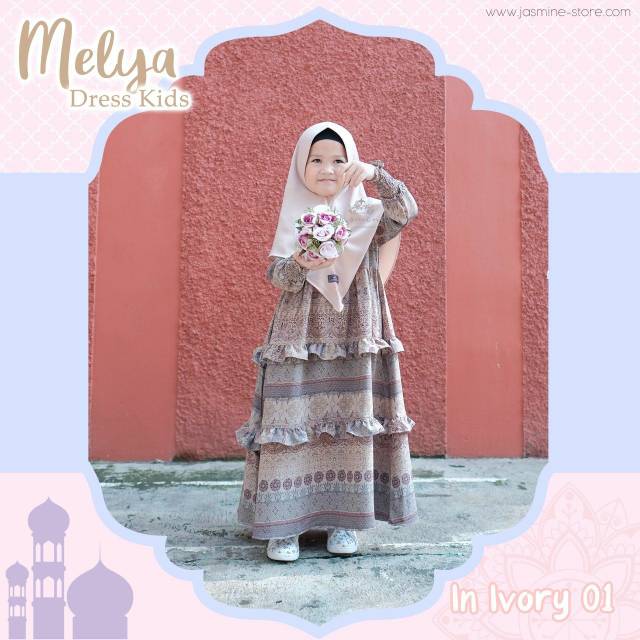 MELYA DRESS KIDS JASMINE BY LIDIA HADIWINOTO Gamis Anak Couple Ibu Gamis Lebaran
