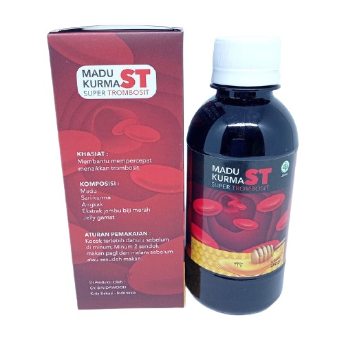 Madu Kurma Super Trombosit Plus Angkak - Herbal DBD, Tipes, Stroke, Anemia, Maag dan Lambung