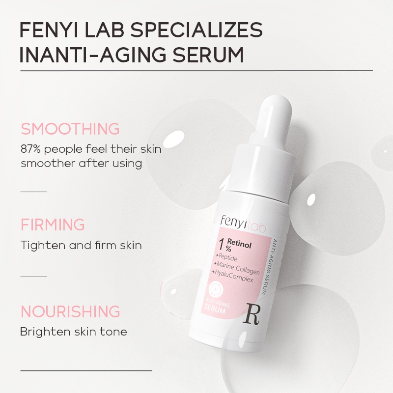 Fenyi Lab 1% Retinol Serum Anti Penuaan Esensial Kolagen Memudarkan Kerutan 17ml