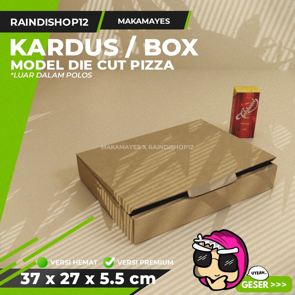 

(MIN 10 PCS) BOX 37 X 27 X 5.5 CM KARDUS KOTAK KEMASAN PACKAGING KADO POLOS