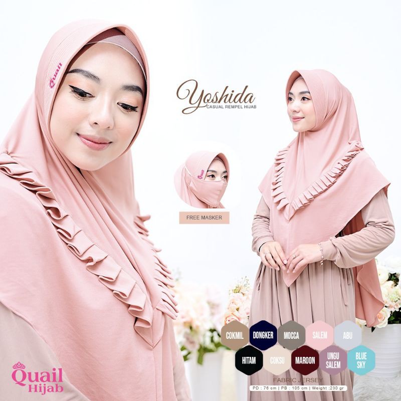 Jilbab Daily Instan Quail Model YOSHIDA