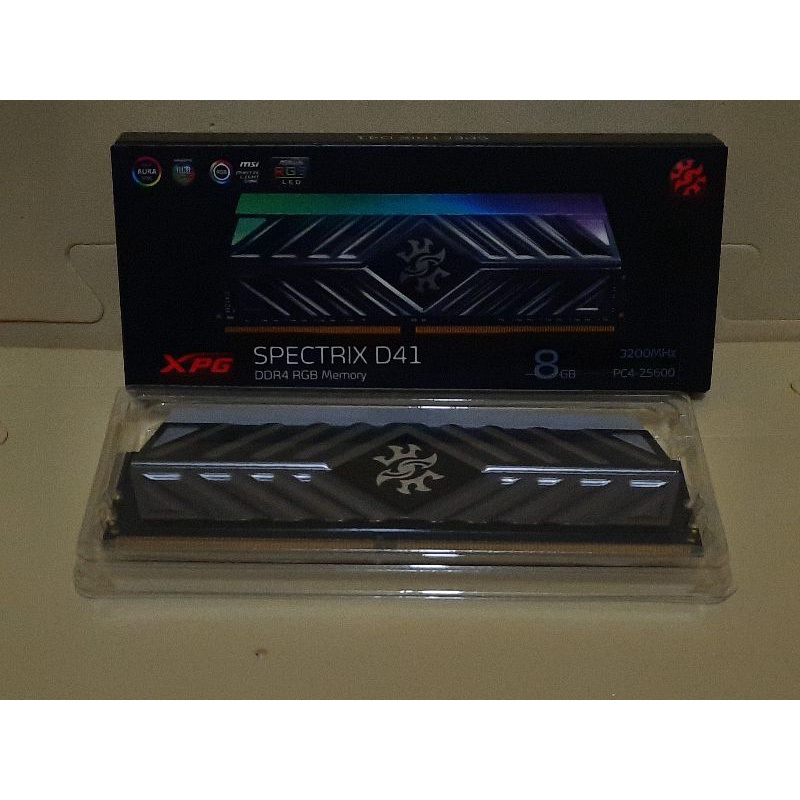 Longdim XPG Spectrix D41 Ddr4 8Gb Single Tungsten 3200Mhz RGB