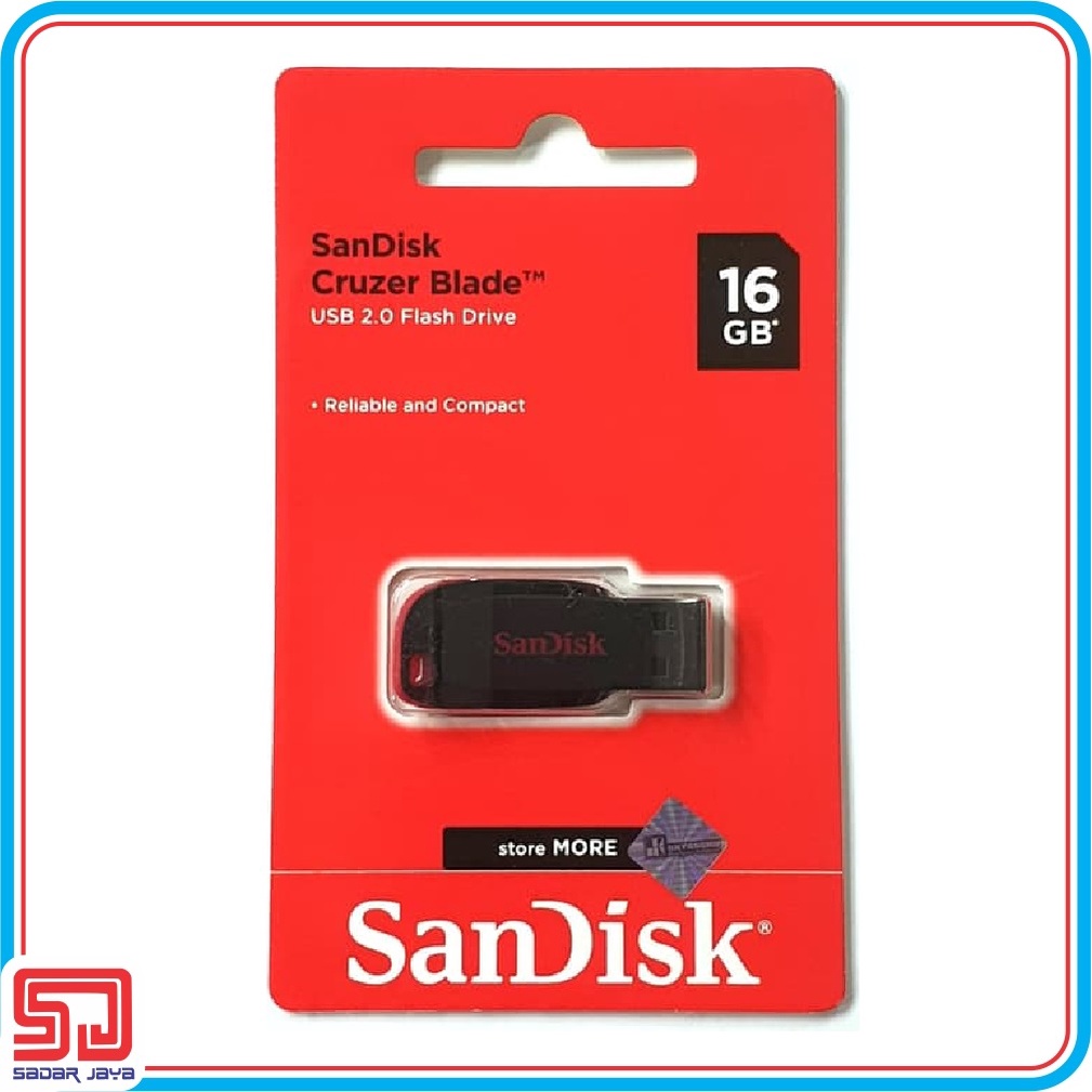 Flashdisk Sandisk 16GB Cruzer Blade USB 2.0 Drive Original