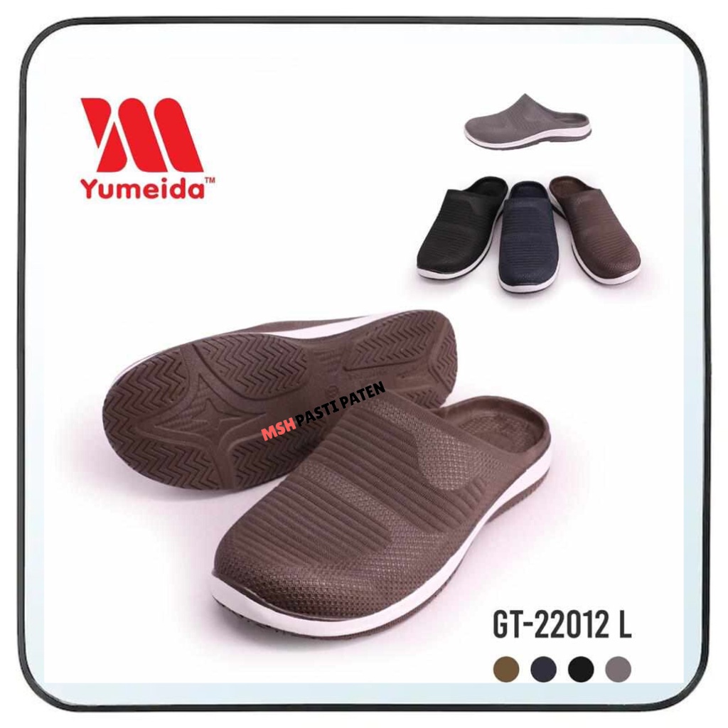 Sepatu sandal karet pria dewasa tahan air Slip on pria Loafer pria Sandal baim ori yumeida 22012 size 39-43