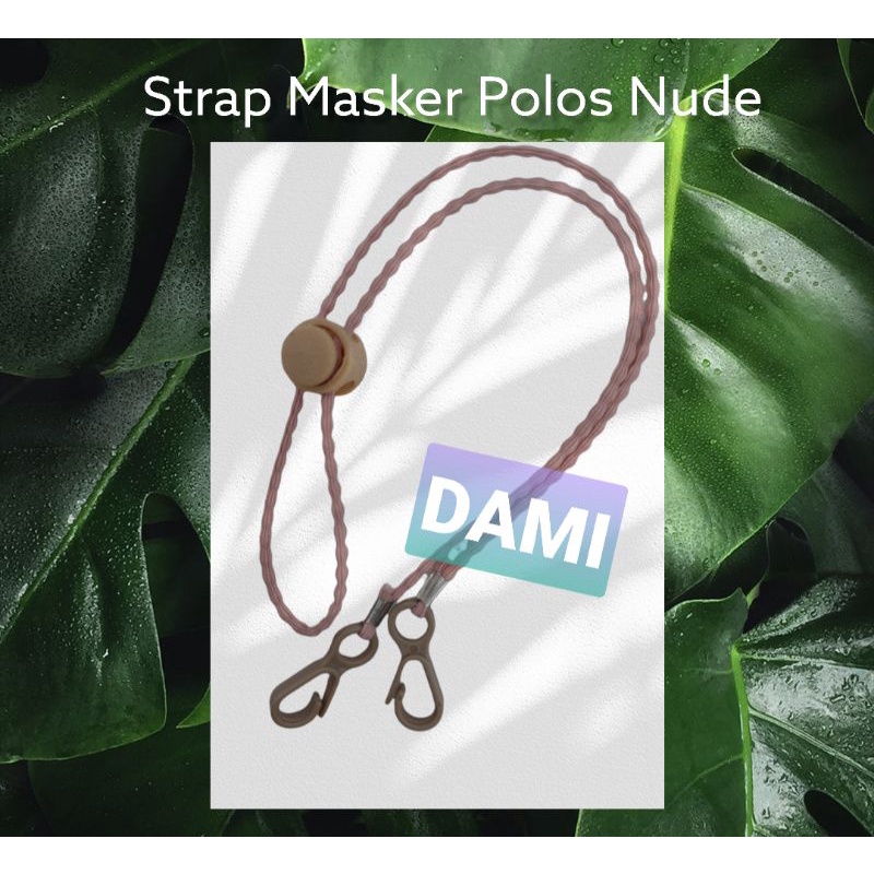 strap masker polos tali padi  nude