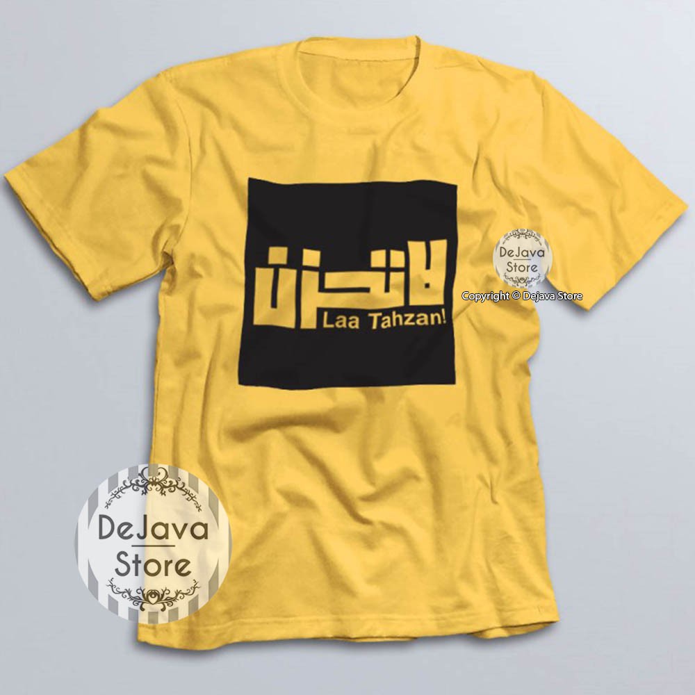 Kaos Dakwah Islami LAA TAHZAN Baju Tshirt Distro Santri Muslim Eksklusif | 083-PINK