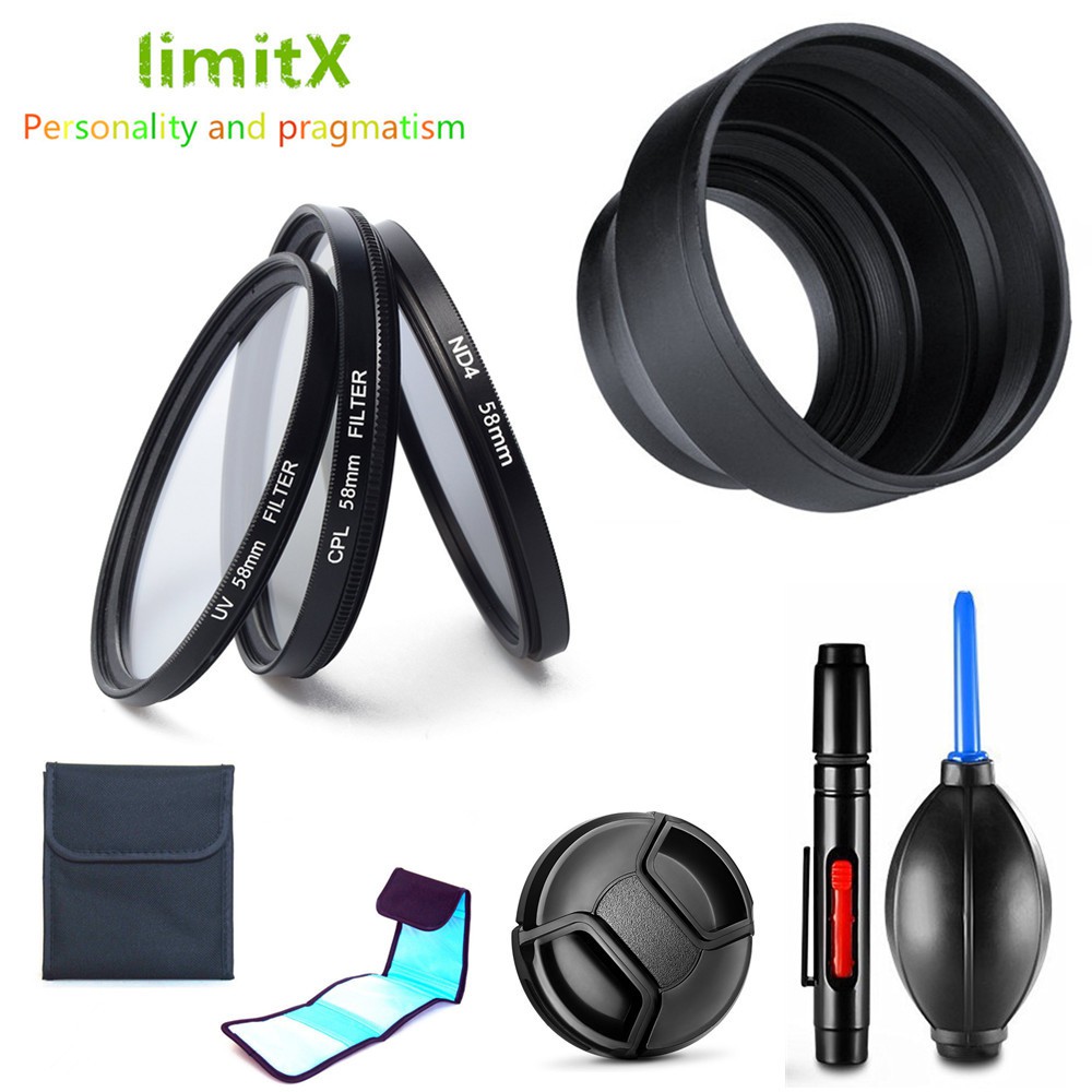 Camera Accessories Limitx Filter Kit Uv Cpl Nd Lens Hood Lens Cap Cleaning Pen For Nikon Shopee Indonesia