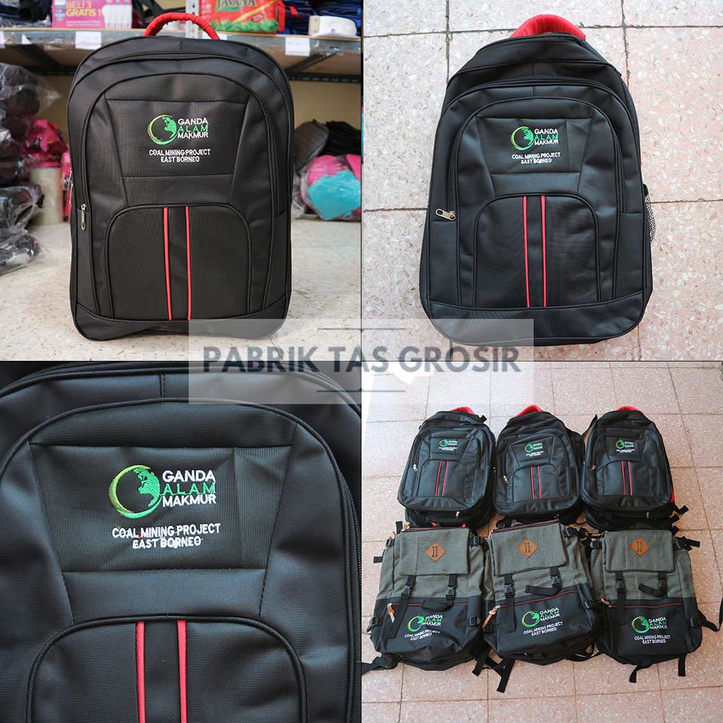 TAS RANSEL GROSIR MODEL POLO DAN DISTRO MURAH BERKUALITAS BORDIR GANDA ALAM MAKMUR