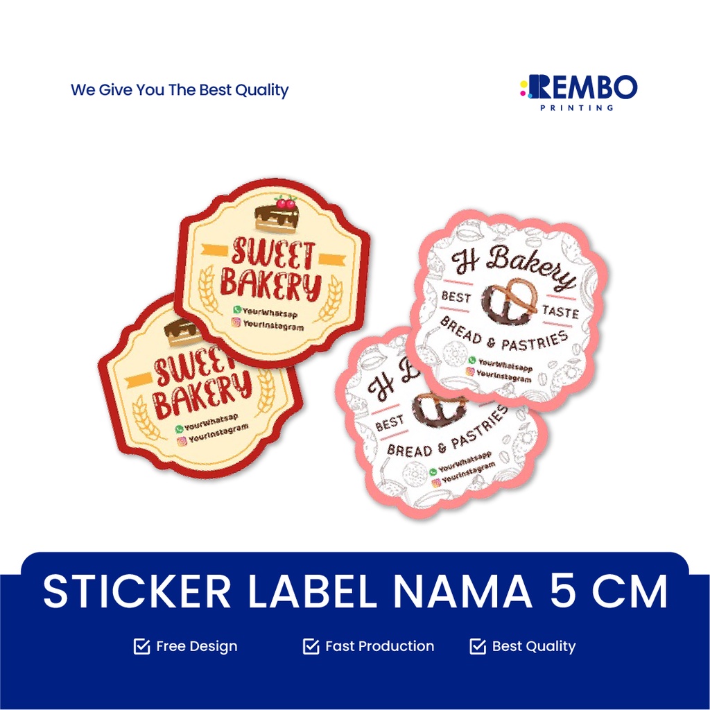 CETAK STIKER LABEL NAMA 5 CM / LABEL BULAT LABEL MAKANAN TOPLES KEMASAN BOTOL MINUMAN CUSTOM KROMO