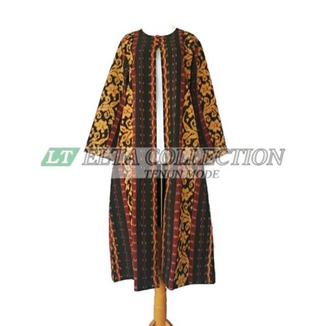 Long Kardigan blazer full tenun  motive ntt