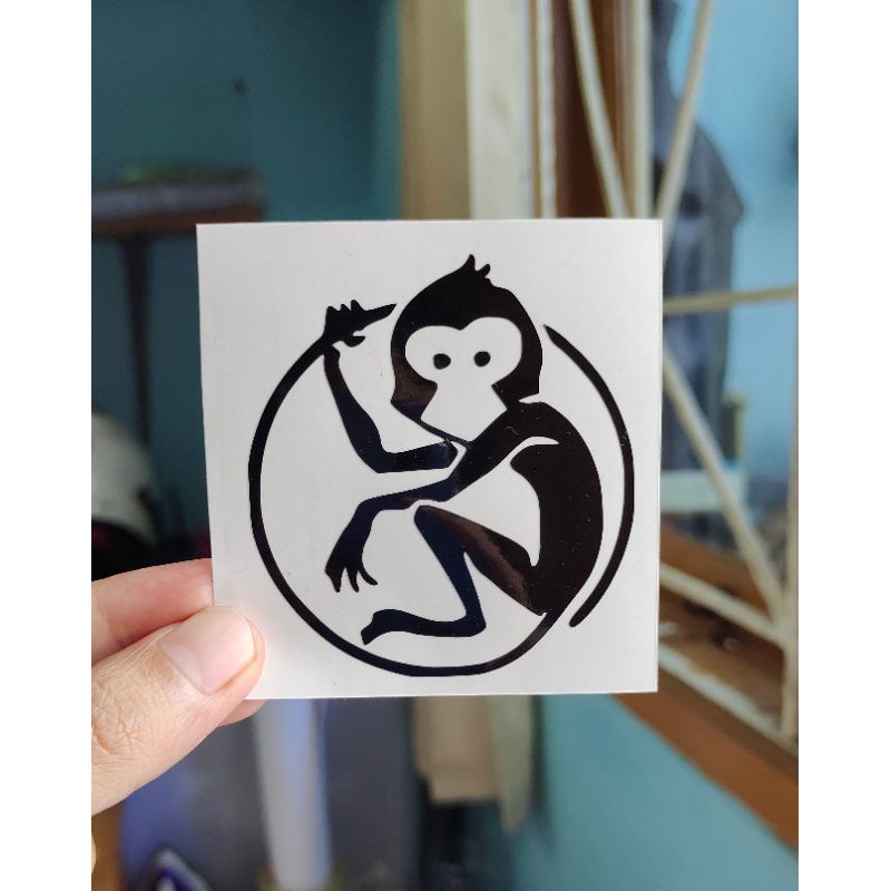 

stiker monyet custom cutting stiker murah