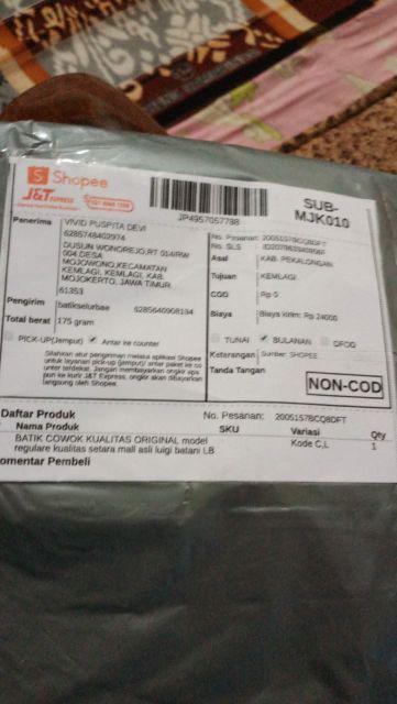 M-l-xl-xxl Batik Tunik Wanita Asj Sa Hrb026 Kenongo Pekalongan Sogan Tulis