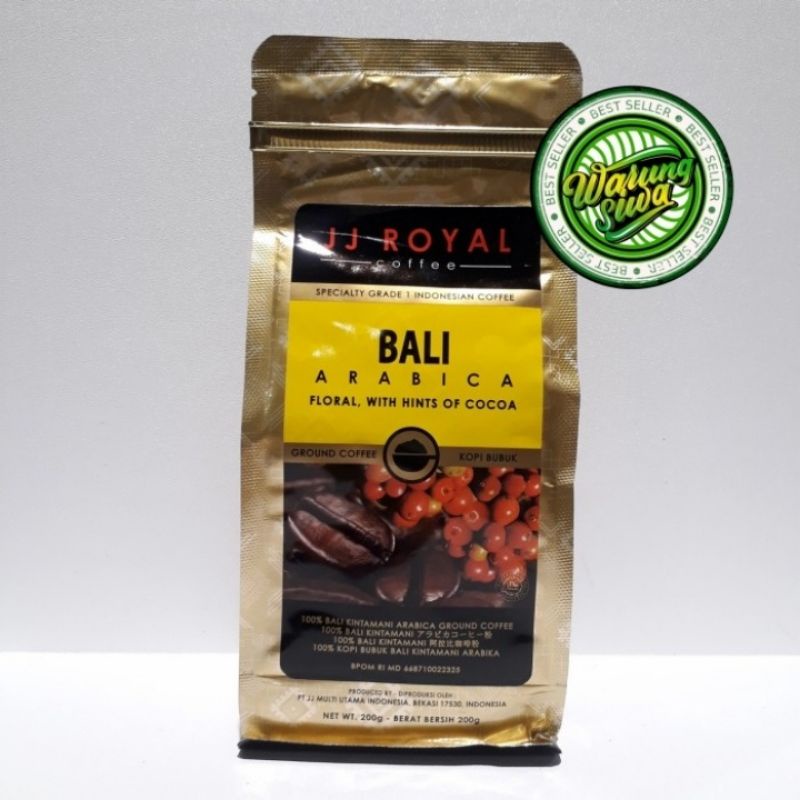 

jj royal coffee bali arabica ground coffee - kopi bubuk 200gr