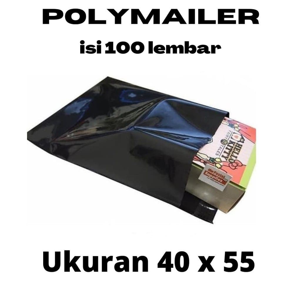 Plastik Polymailer HITAM Packing online shop 100PCS