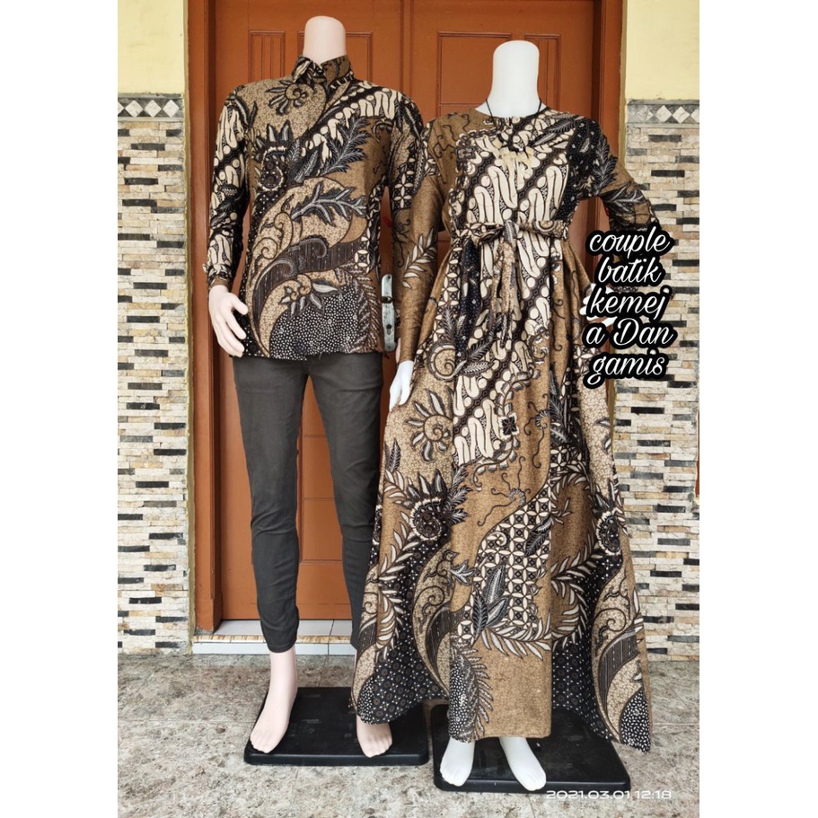 Batik Aira - Batik Couple Gamis Kemeja Rantai Ijo-3