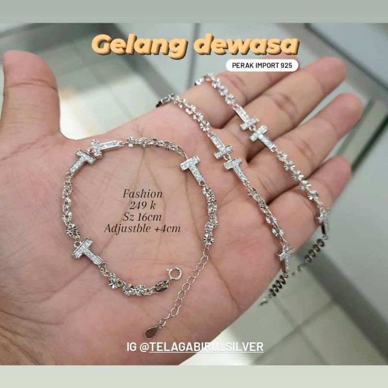 gelang rante fashion dewasa perak 925