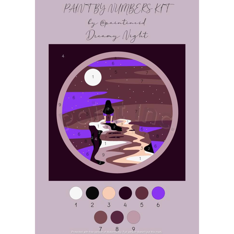 

Paint by Numbers Kit: Dreamy Night | Paint Inc. ID | Painting Kit - Dengan Kuas