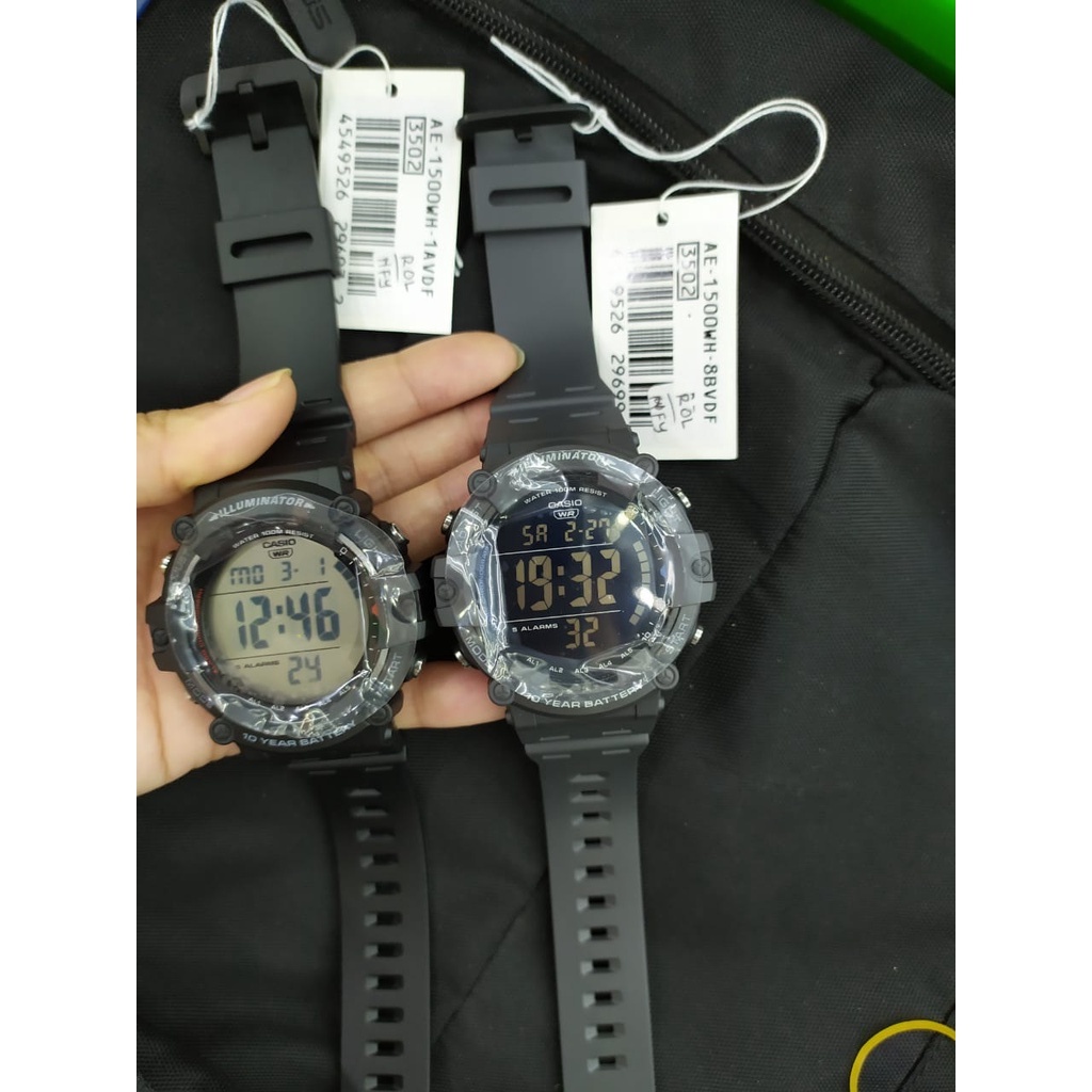 JAM TANGAN PRIA CASIO AE-1500WH-441BVDF/AE-1500WH-1AVDF/AE-1500WHX-1AVDF/AE-1500WHX-3AVDF DIGITAL ORIGINAL