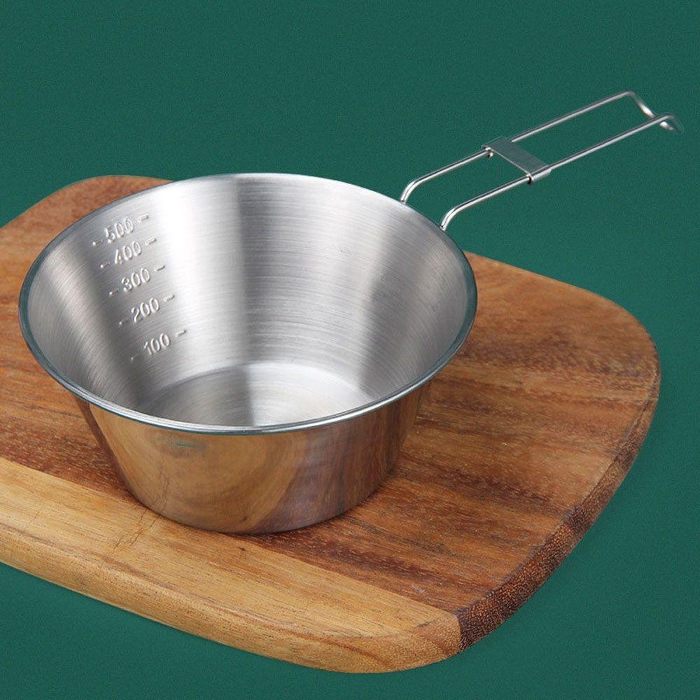 Lanfy Mangkuk Lipat Outdoor Portable Camping Untuk Perjalanan Alat Luar Ruangan Piknik Mangkuk Sup Stainless Steel Bowl