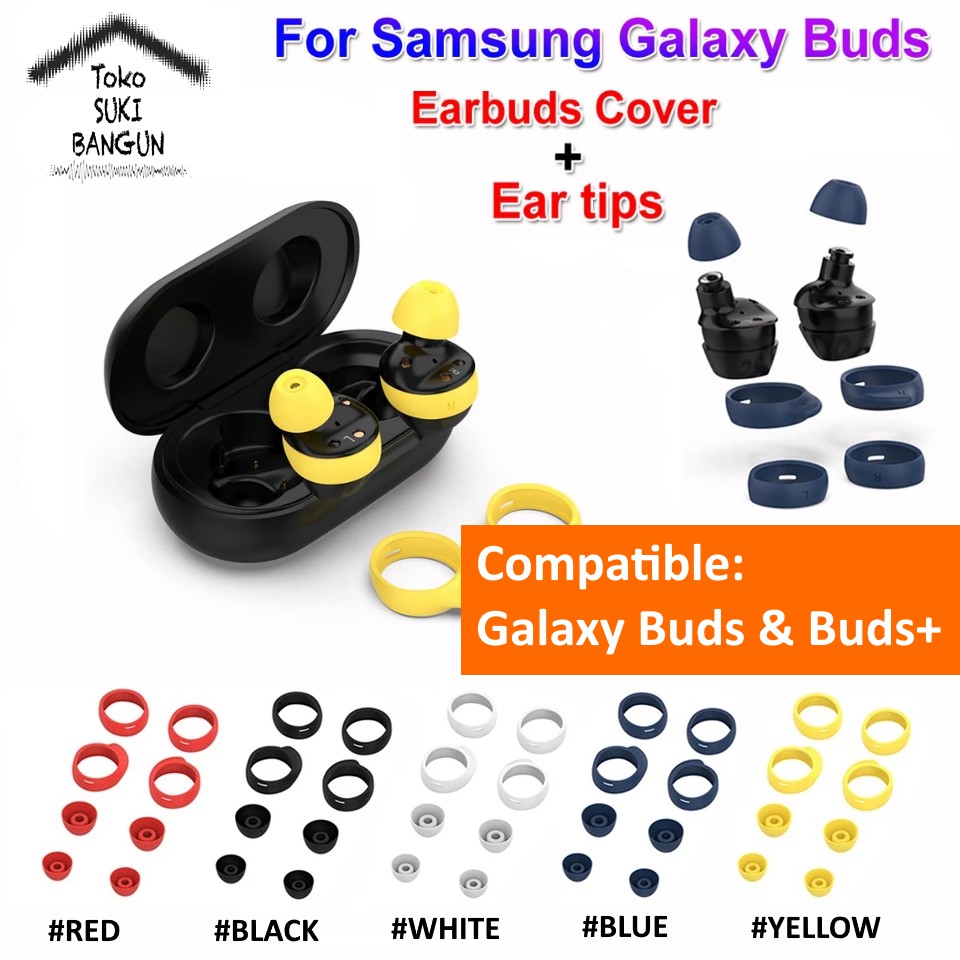 Bundling Samsung Galaxy Buds &amp; Buds+ Buds Plus Rubber Silicone Case SIMPLE &amp; Eartips Cover