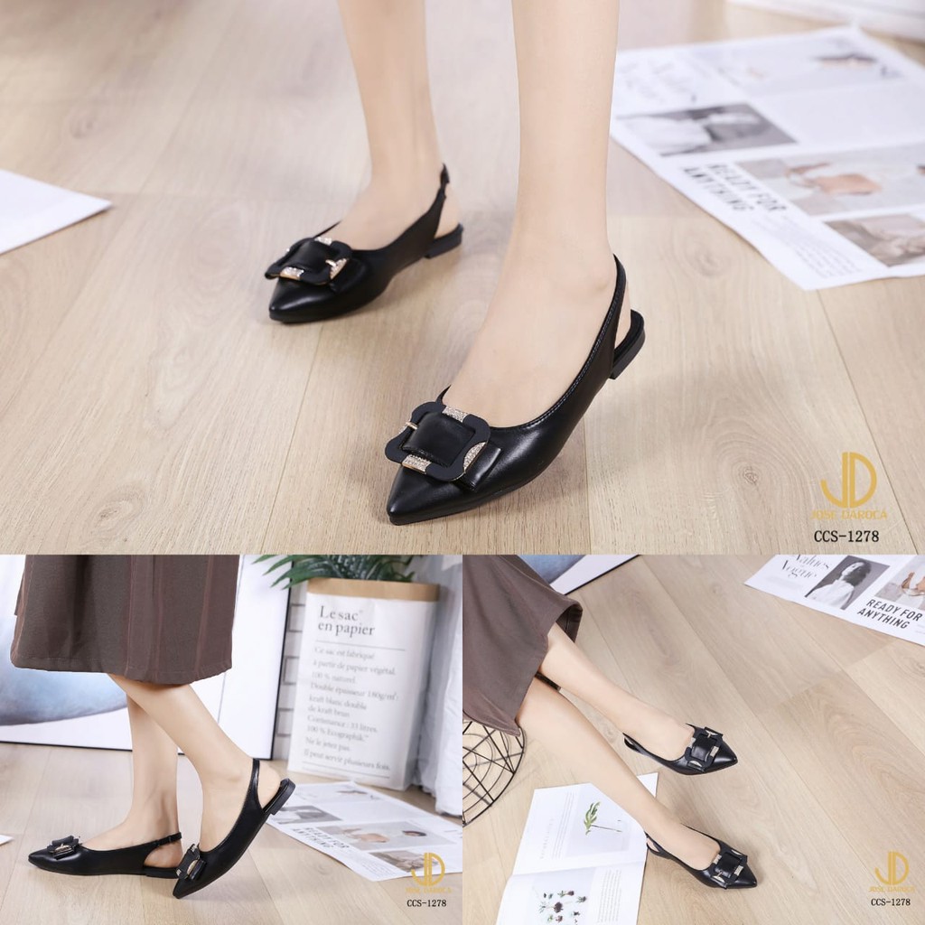 JOSE DAROCA Flat Shoes Slingback Shoes #CCS-1278# Original