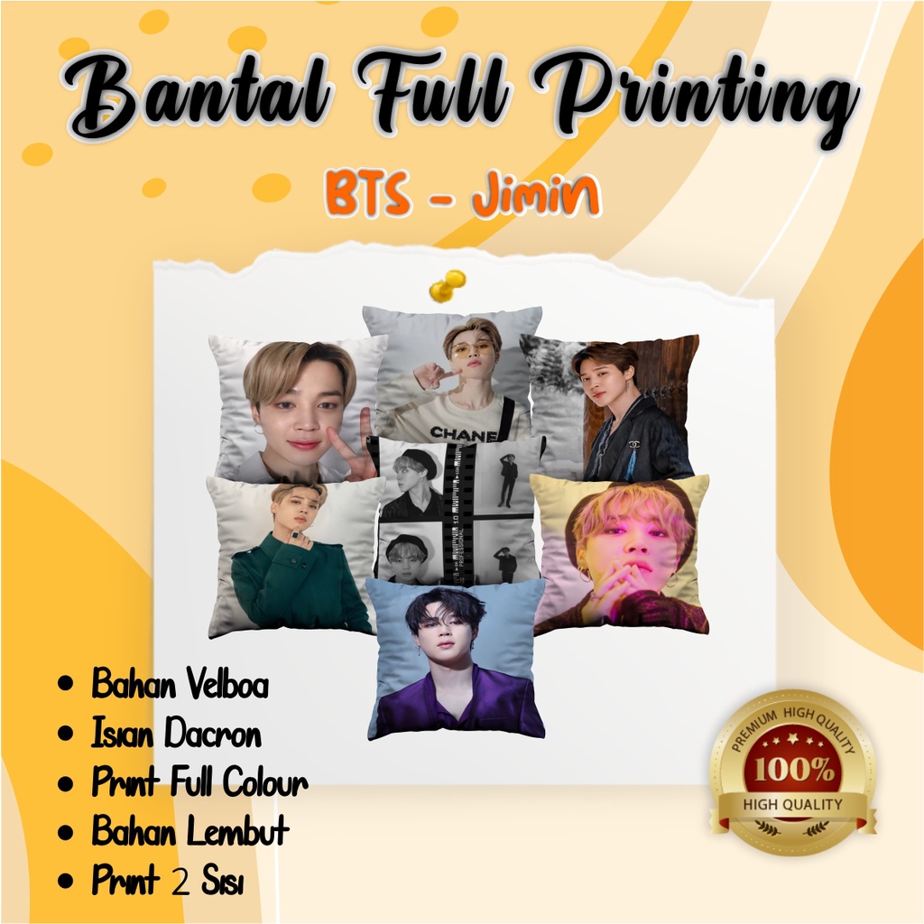 [ JIMIN BTS ] Bantal BTS Jimin Bangtan Print 2 sisi Pillow Bantal Sofa Unik Merchandise KPOP Kado Ba