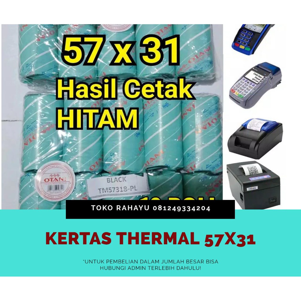 

Kertas Struk Thermal EDC BRI dan Printer Mini Bluetooth Coreless