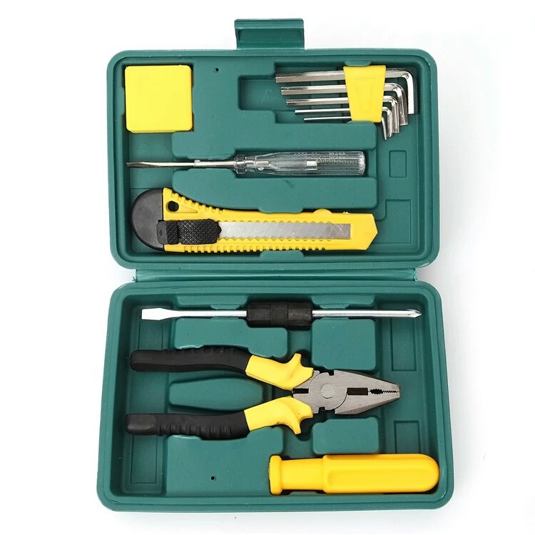 Tool Kit Set 11 in 1 Obeng,Tang,Cutter,Obeng Tester,Meteran,Kunci L