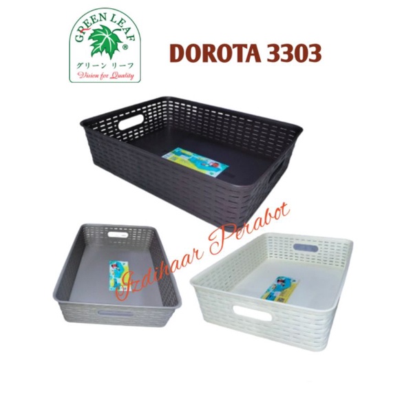 Keranjang Serbaguna Green Leaf Container Mini Dorota 3303