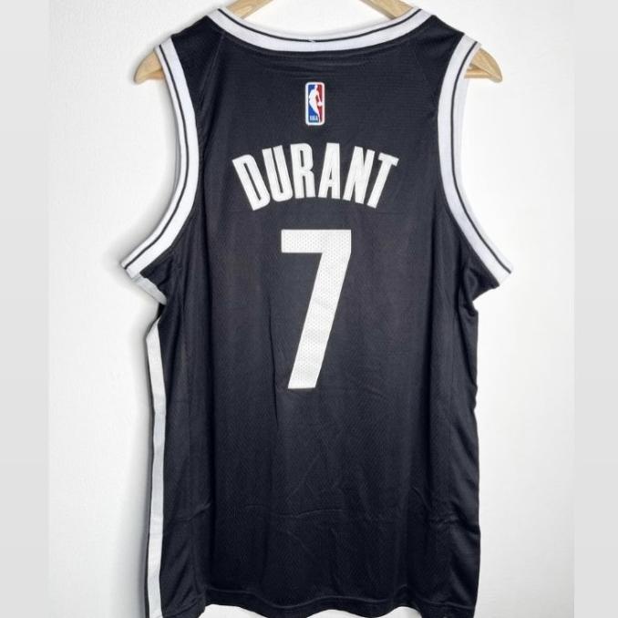 ORIGINAL JERSEY BASKET NBA BROOKLYN NETS #7 KEVIN DURANT HITAM 21/22