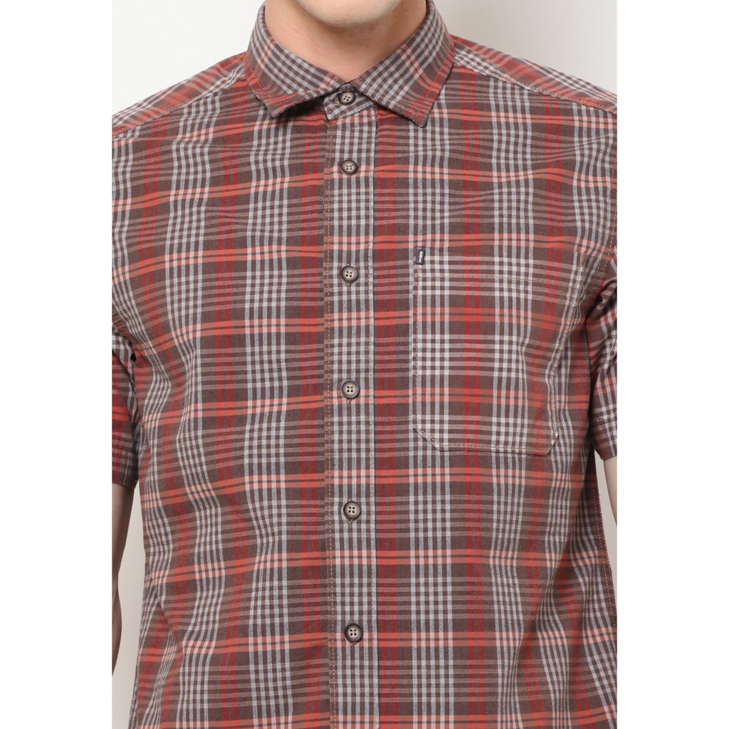 Kemeja Lengan Pendek Pria MGee 3451C Original Alto 076 Brown