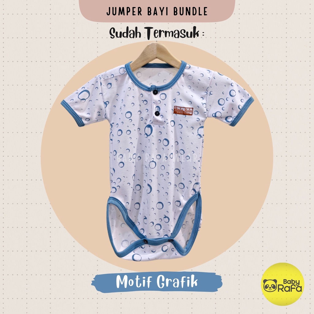 Serian Biru - 3 pcs Jumper Bayi BLUE SEA SERIES 0 sd 6 Bulan merk SNI Bolo - Bolo / Baju Bayi JUMPER Serian Biru